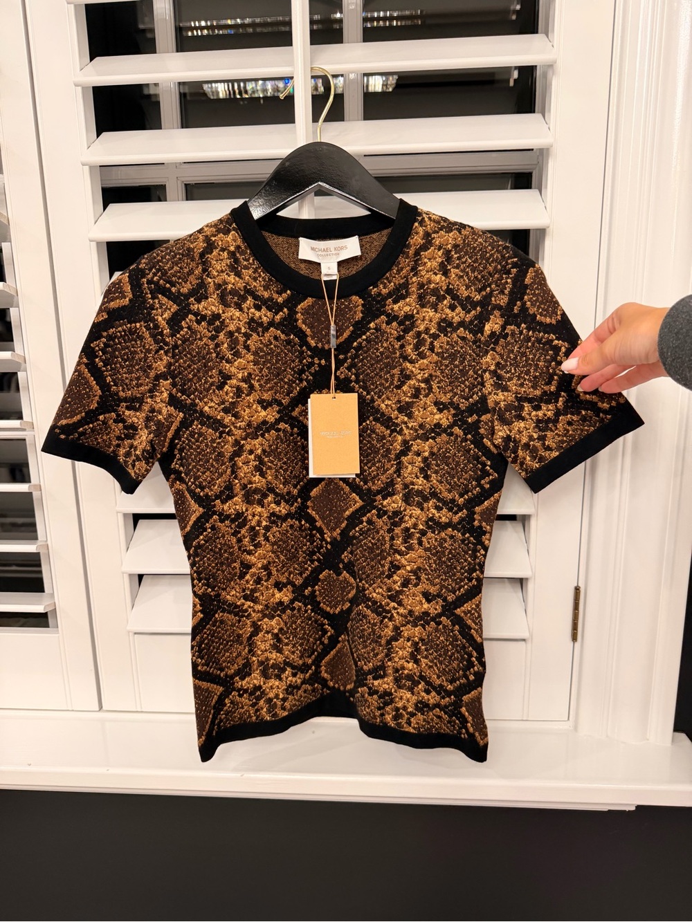 Michael Kors Collection Snakeskin top 🐍